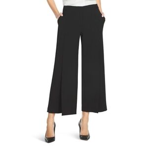 Wide Leg Slit Cropped Pants S White House Black Market Pullon Classic Minimalist